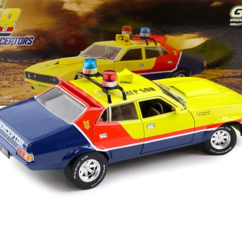 1:18 Greenlight Ford Falcon XB V8 Intercopter 1974 Police Car MAD MAX yellow/ red/ blue