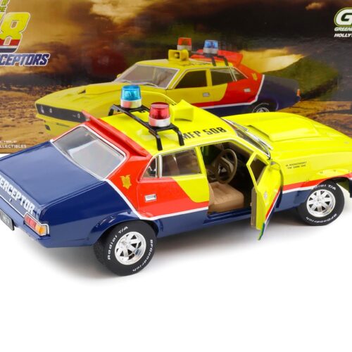 1:18 Greenlight Ford Falcon XB V8 Intercopter 1974 Police Car MAD MAX yellow/ red/ blue