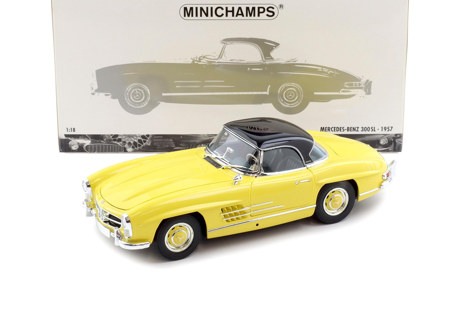 1:18 Minichamps Mercedes 300SL Roadster (W198 II) yellow with Hardtop 1957