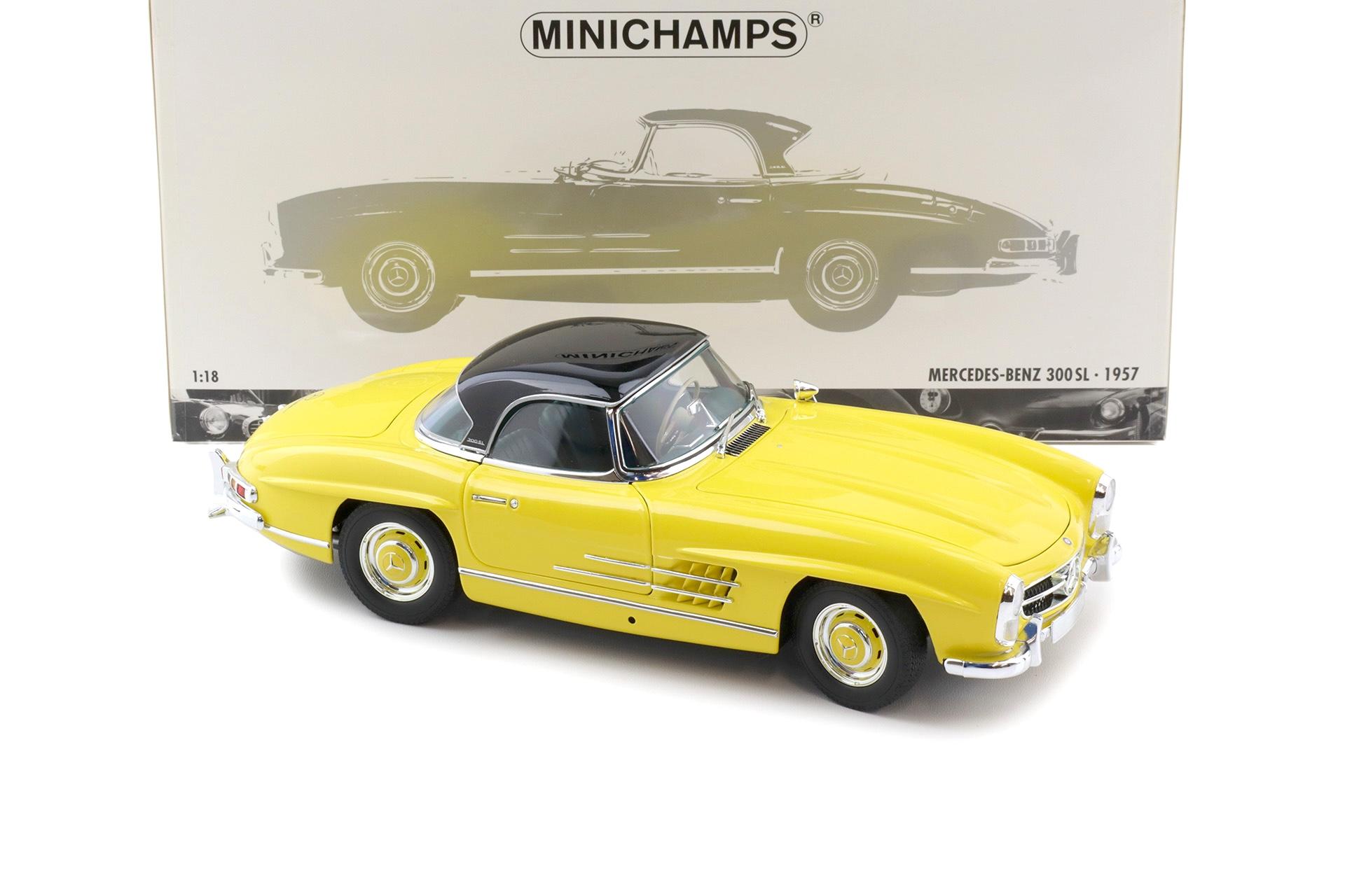 1:18 Minichamps Mercedes 300SL Roadster (W198 II) yellow with Hardtop 1957