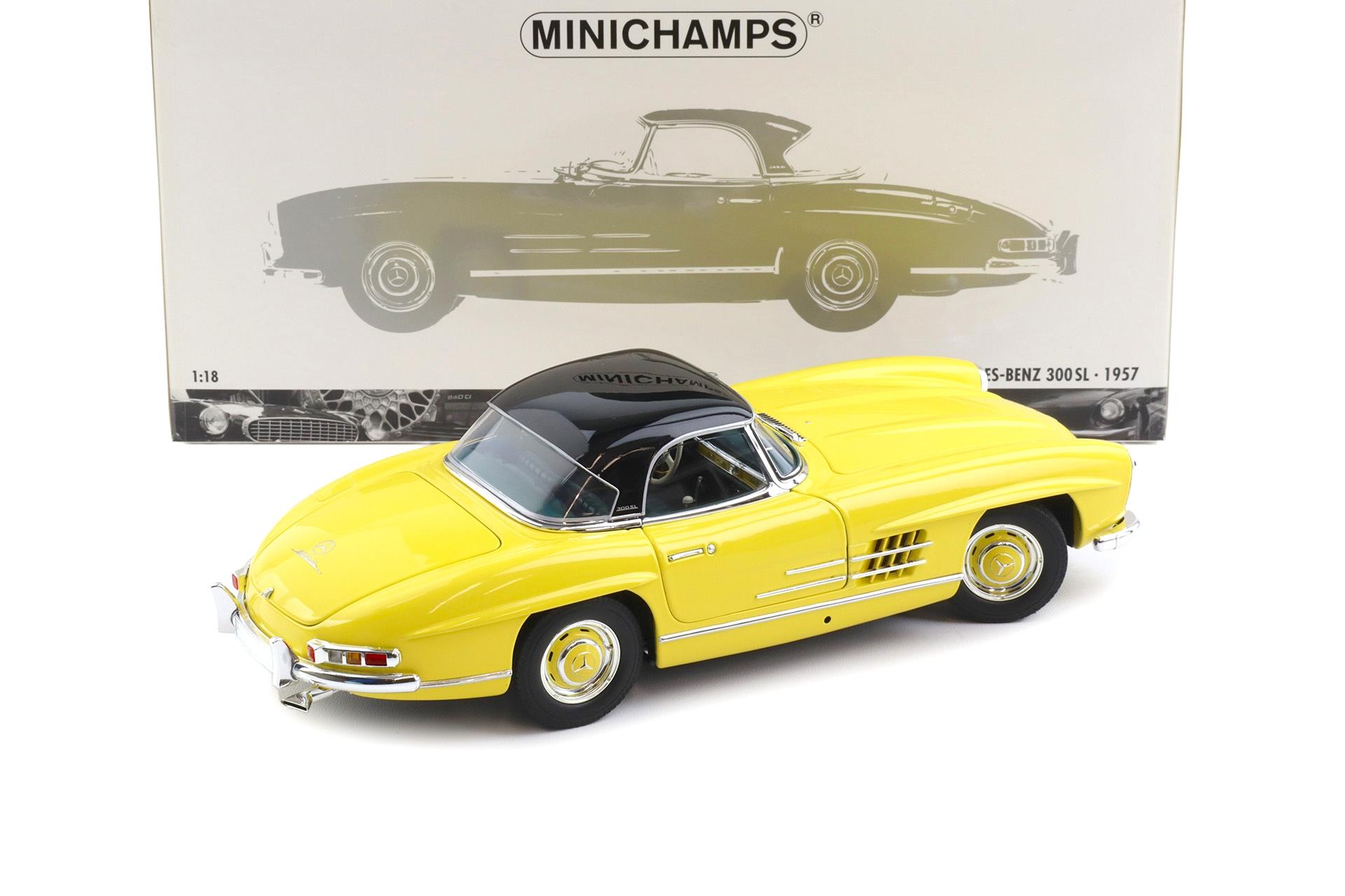 1:18 Minichamps Mercedes 300SL Roadster (W198 II) yellow with Hardtop 1957