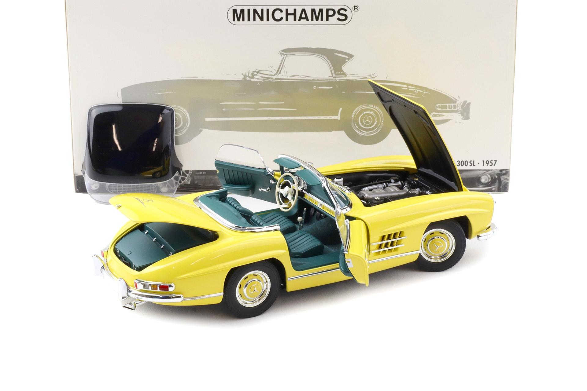 1:18 Minichamps Mercedes 300SL Roadster (W198 II) yellow with Hardtop 1957