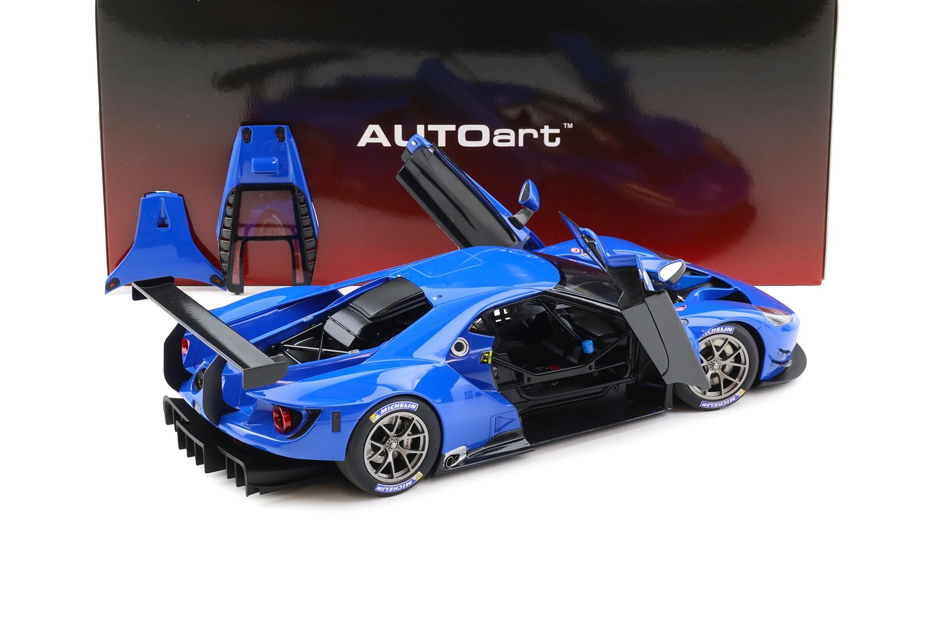 1:18 AUTOart Ford GT LM Le Mans 2018 Plain Body Color Version blue