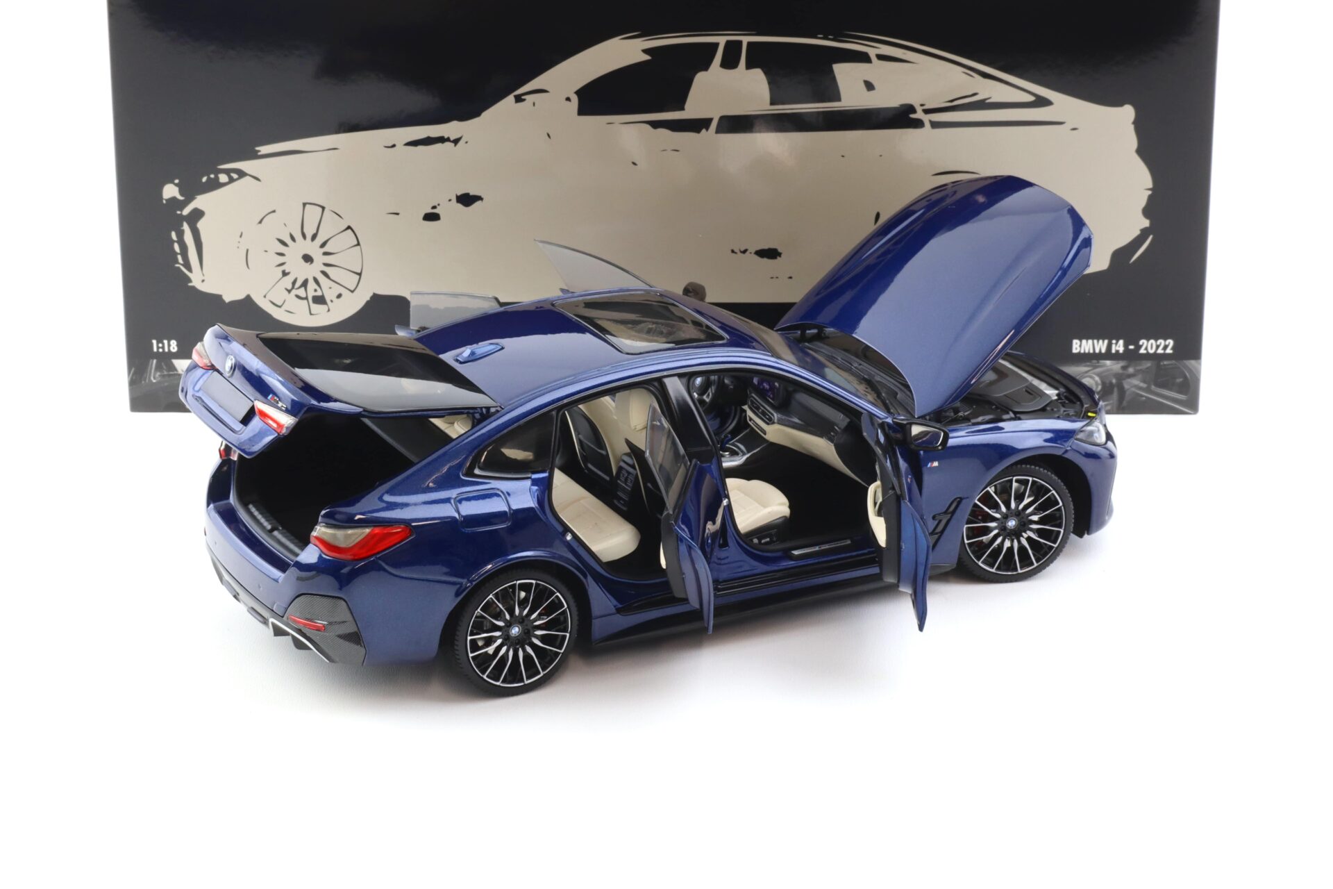 1:18 Minichamps BMW i4 M50 G26 Limousine 2022 blue metallic