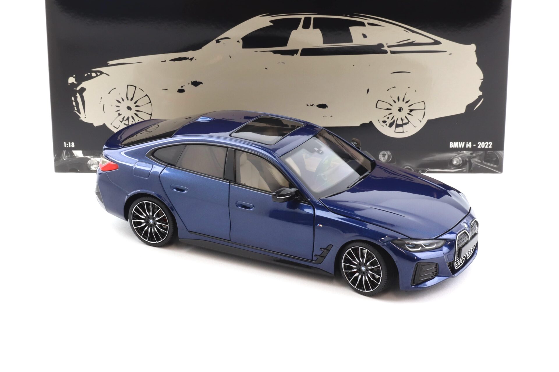 1:18 Minichamps BMW i4 M50 G26 Limousine 2022 blue metallic