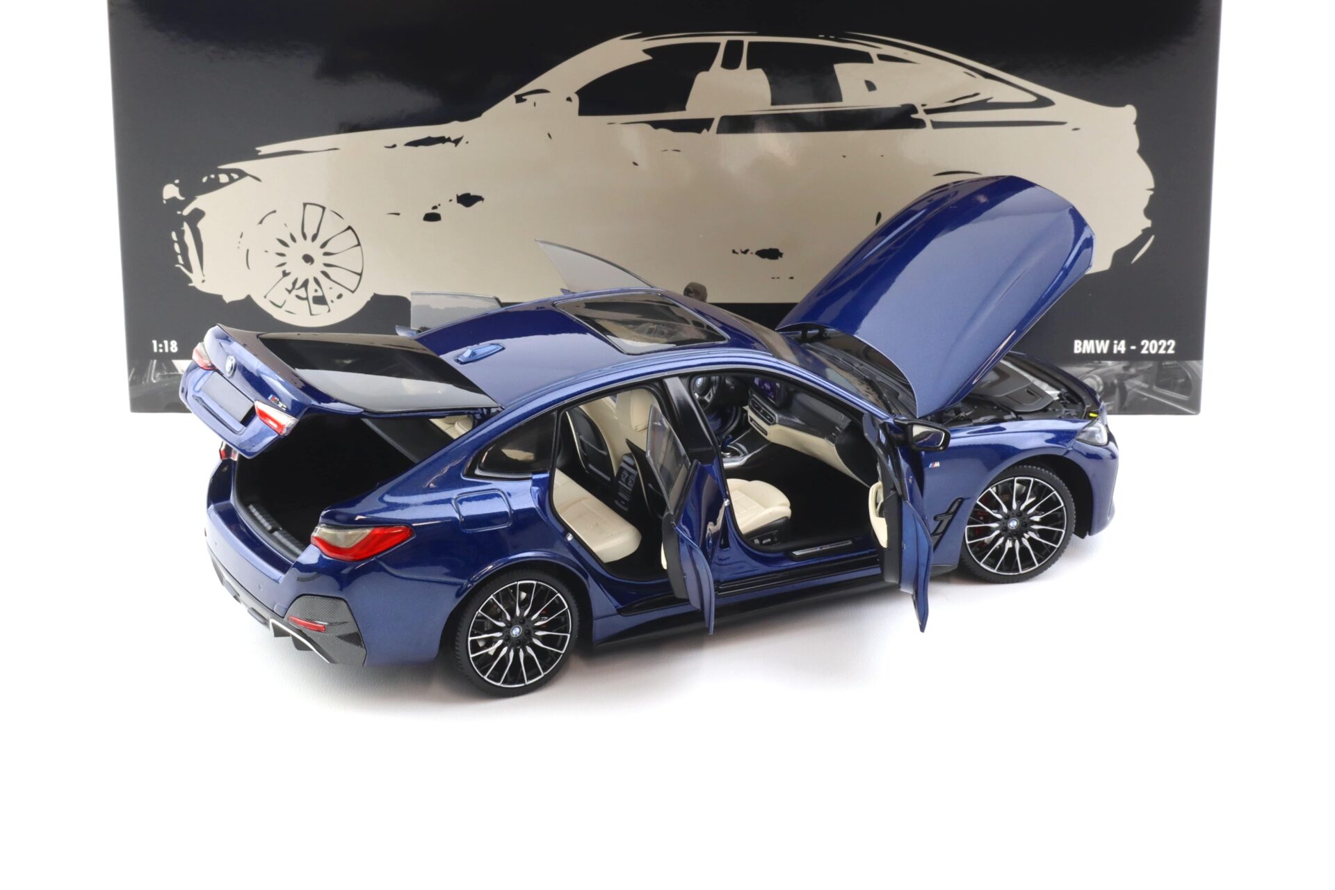 1:18 Minichamps BMW i4 M50 G26 Limousine 2022 blue metallic