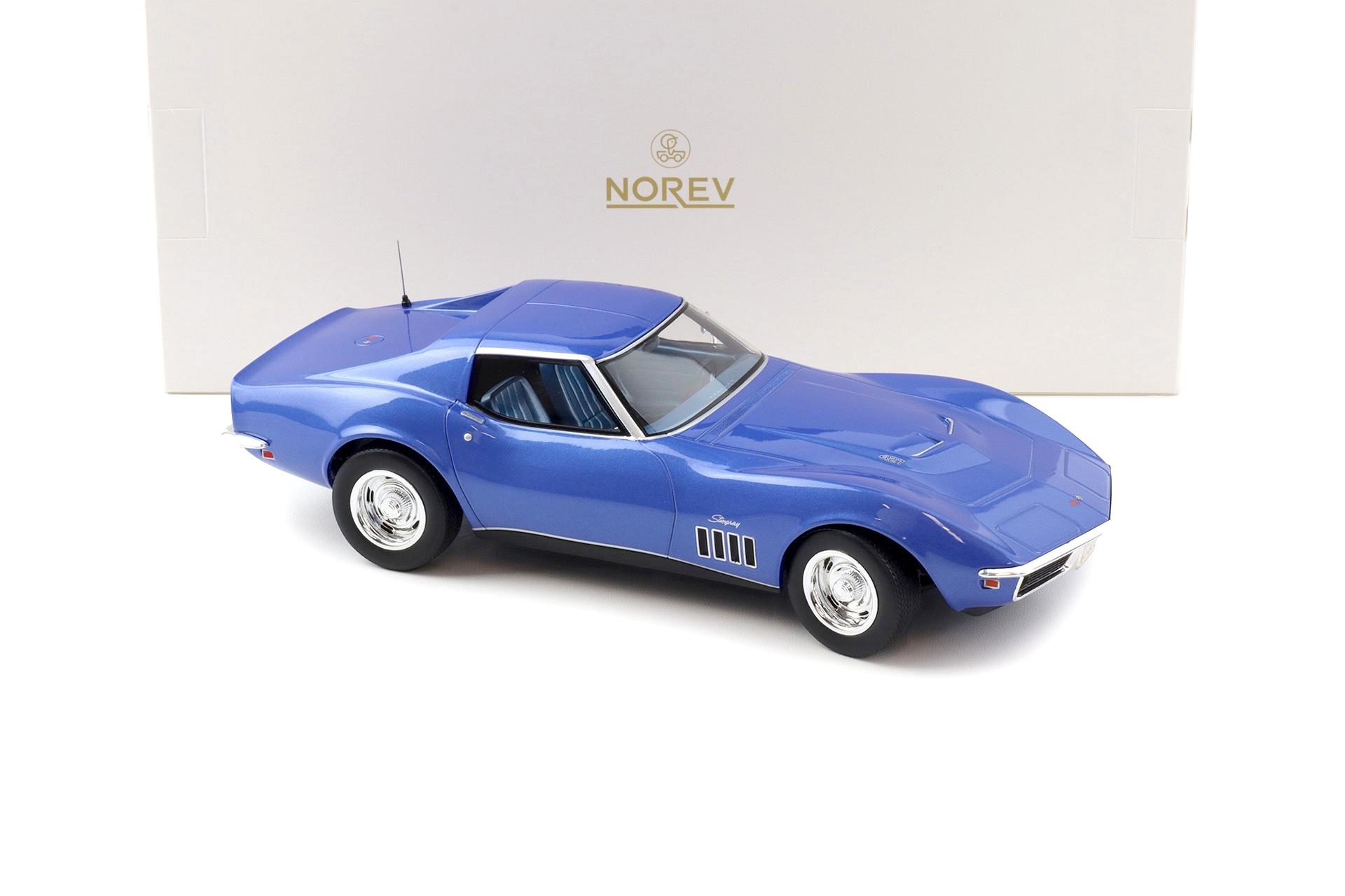 1:18 Norev Chevrolet Corvette C3 Coupe 1969 Le Mans blue metallic