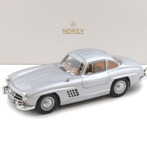 1:18 Norev Mercedes 300 SL Flügeltürer Gullwing 1954 silver/ brown interior