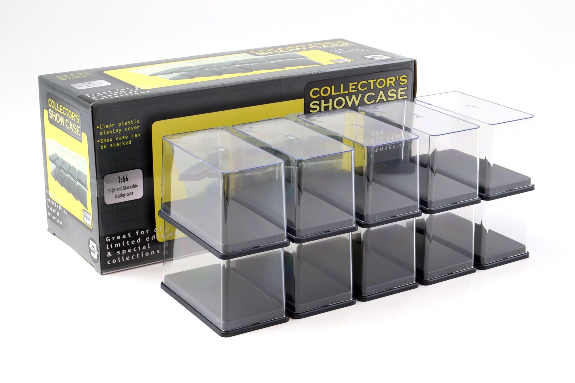 ID 97777 orig.jpg 1:64 Triple9 Show Case Einzelvitrine Vitrine Klarsichtbox SET 10 pcs. schwarzer Sockel