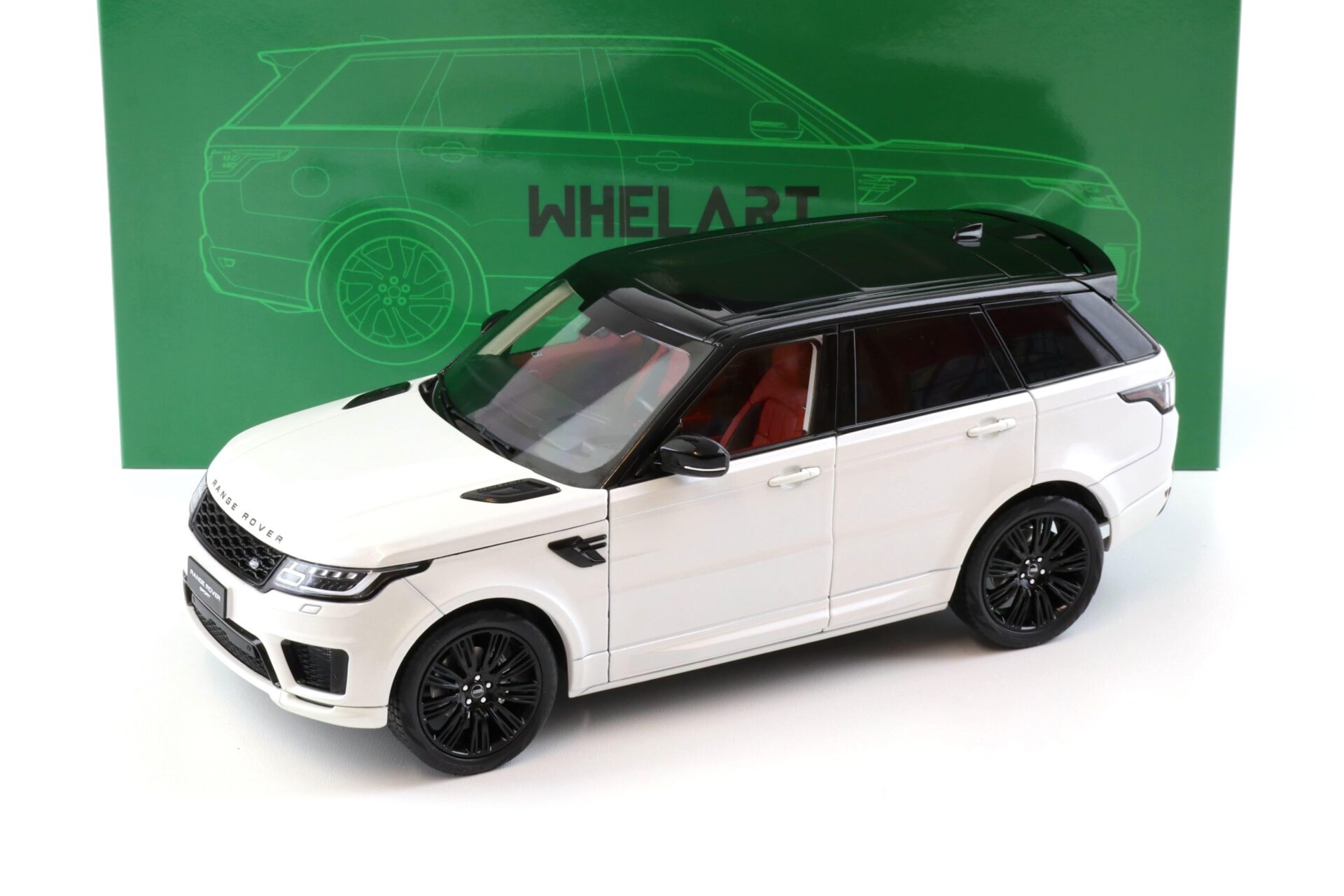 1:18 WHELART Range Rover Sport 2018 white / black wheels DIECAST