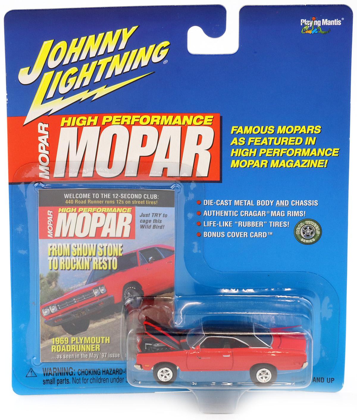1:64 Johnny Lightning 1969 Plymouth Roadrunner red/ black High Performance Mopar