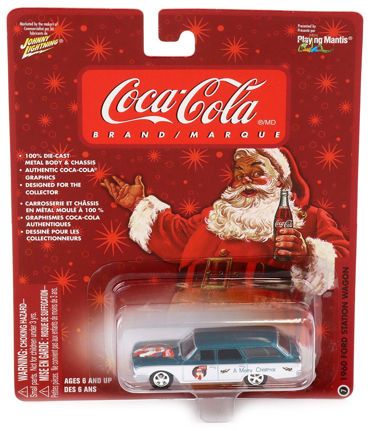 1:64 Johnny Lightning 1960 Ford Station Wagon turquoise metallic Coca Cola Brand