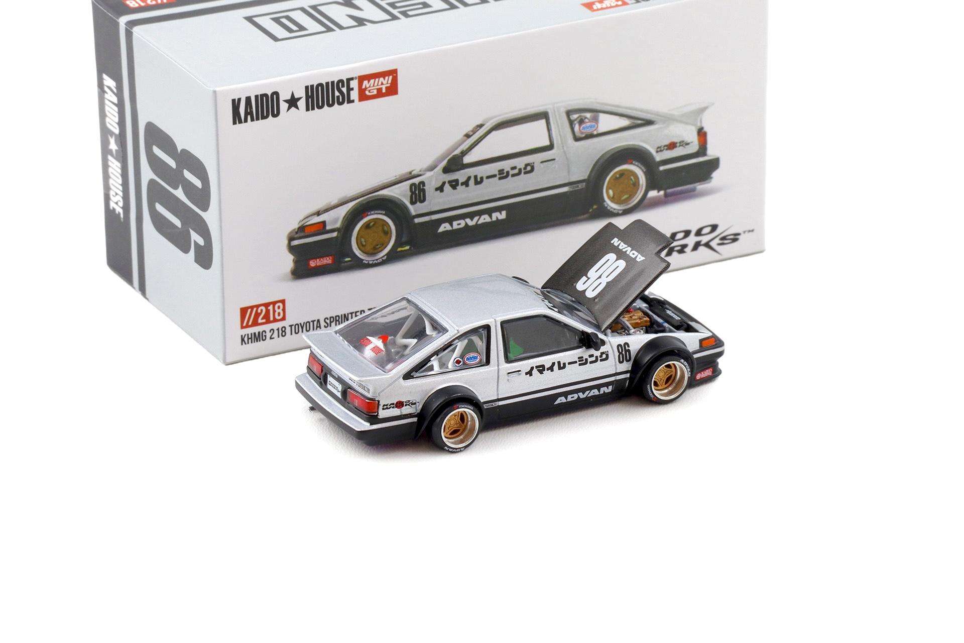 1:64 TSM Mini GT Kaido House Toyota Sprinter Trueno Kaido Street V2 silver