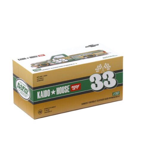 1:64 TSM Mini GT Kaido House Chevrolet Silverado Kaido Intimidator V2 green/ gold