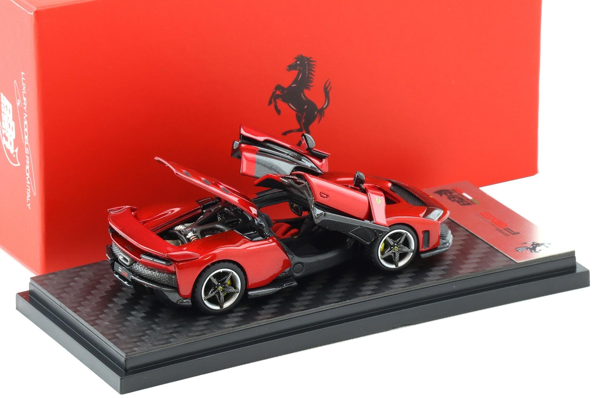 1:64 BBR Ferrari F80 Supercar Rosso red DIECAST full opening