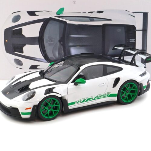 1:12 Norev Porsche 911 992 GT3 RS Weissach Package Tribute to Carrera RS white/ green