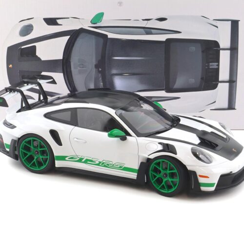 1:12 Norev Porsche 911 992 GT3 RS Weissach Package Tribute to Carrera RS white/ green