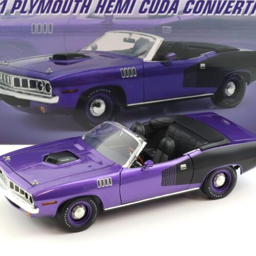1:18 ACME 1971 Plymouth Hemi Cuda Convertible Plum Crazy/ black
