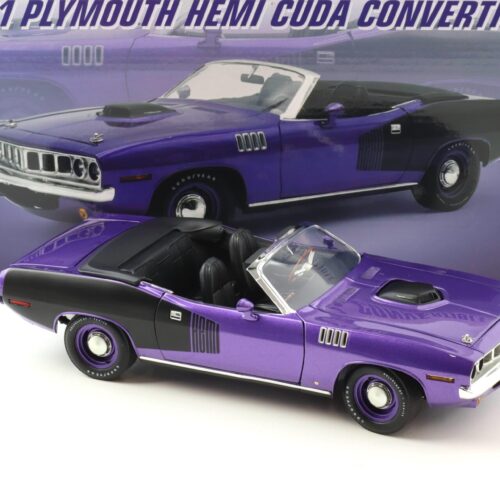 1:18 ACME 1971 Plymouth Hemi Cuda Convertible Plum Crazy/ black
