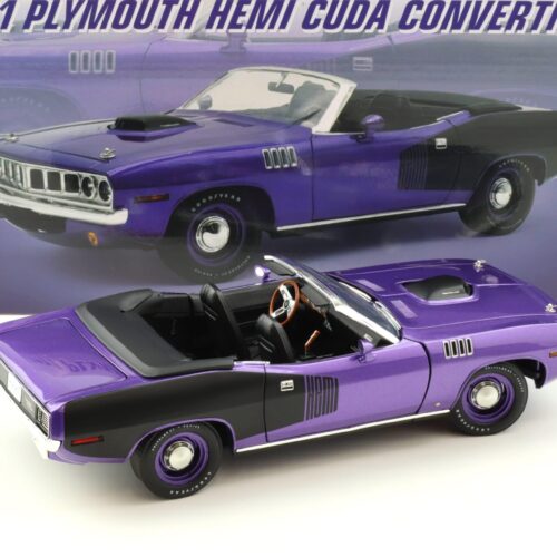 1:18 ACME 1971 Plymouth Hemi Cuda Convertible Plum Crazy/ black