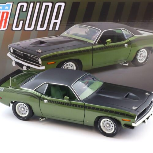 1:18 ACME 1970 Plymouth AAR Cuda Coupe Ivy green metallic Vinyl Top