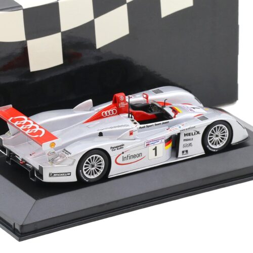 1:43 Minichamps Audi R8 Le Mans 24hrs. 2001 Winners Biela/ Kristensen/ Pirro #1