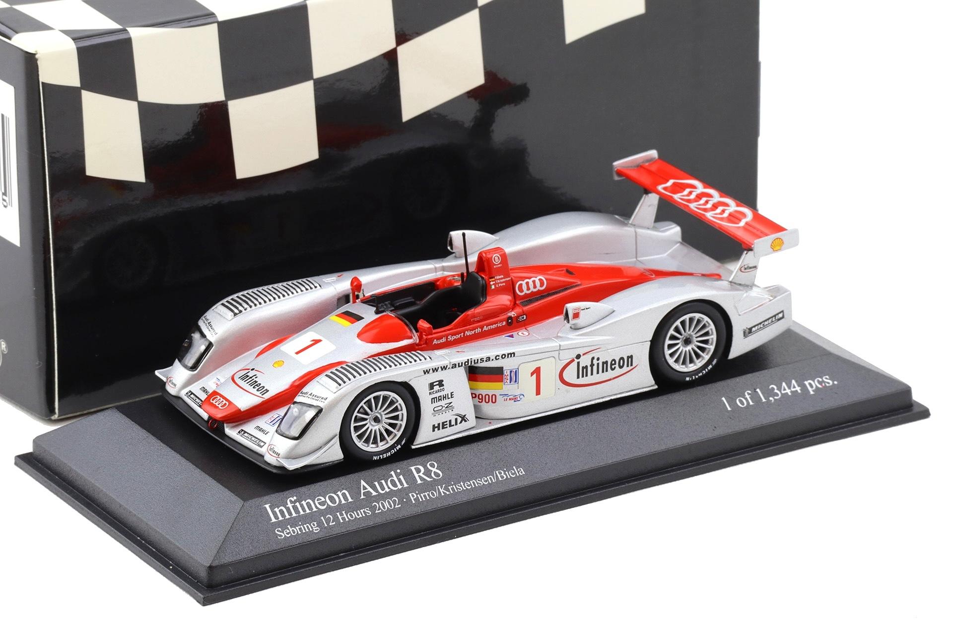 ID 115094.jpg 1:43 Minichamps Infineon Audi R8 Sebring 12 hrs. 2002 Pirro/ Kristensen/ Biela #1