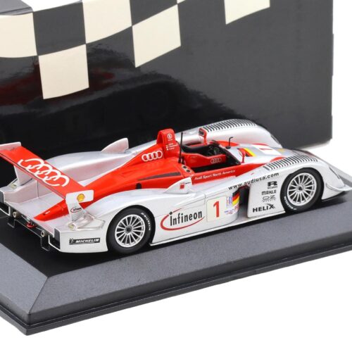 1:43 Minichamps Infineon Audi R8 Sebring 12 hrs. 2002 Pirro/ Kristensen/ Biela #1