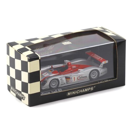 1:43 Minichamps Infineon Audi R8 Sebring 12 hrs. 2002 Pirro/ Kristensen/ Biela #1