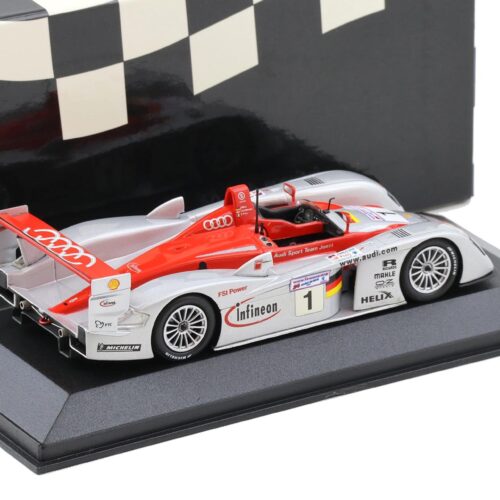 1:43 Minichamps Infineon Audi R8 Le Mans 24 hrs. 2002 Winners Biela/Kristensen/Pirro #1