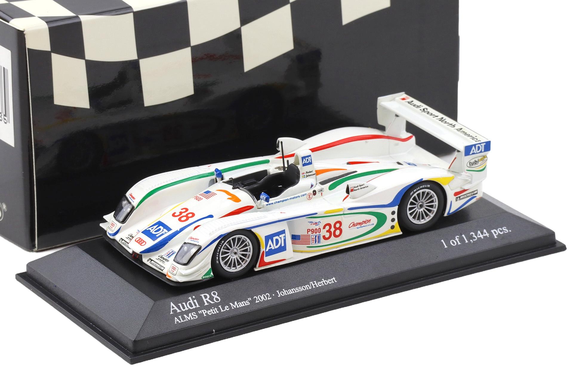 ID 115103.jpg 1:43 Minichamps Audi R8 ALMS Petit Le Mans 2002 Johansson/ Herbert #38