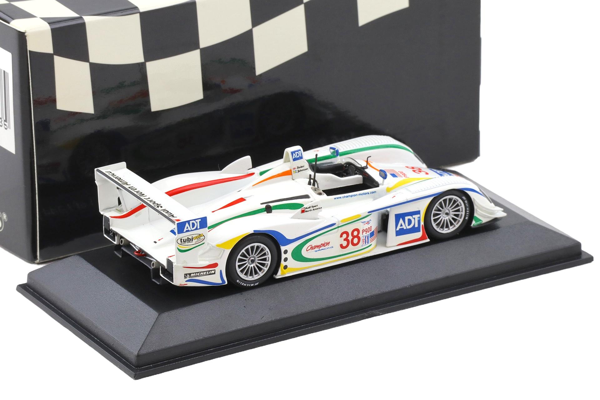 1:43 Minichamps Audi R8 ALMS Petit Le Mans 2002 Johansson/ Herbert #38