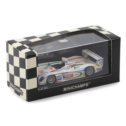 1:43 Minichamps Audi R8 ALMS Petit Le Mans 2002 Johansson/ Herbert #38