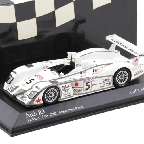 1:43 Minichamps Audi R8 Le Mans 24 hrs. 2002 Audi Sport J Team Goh Ara/Dalmas #5