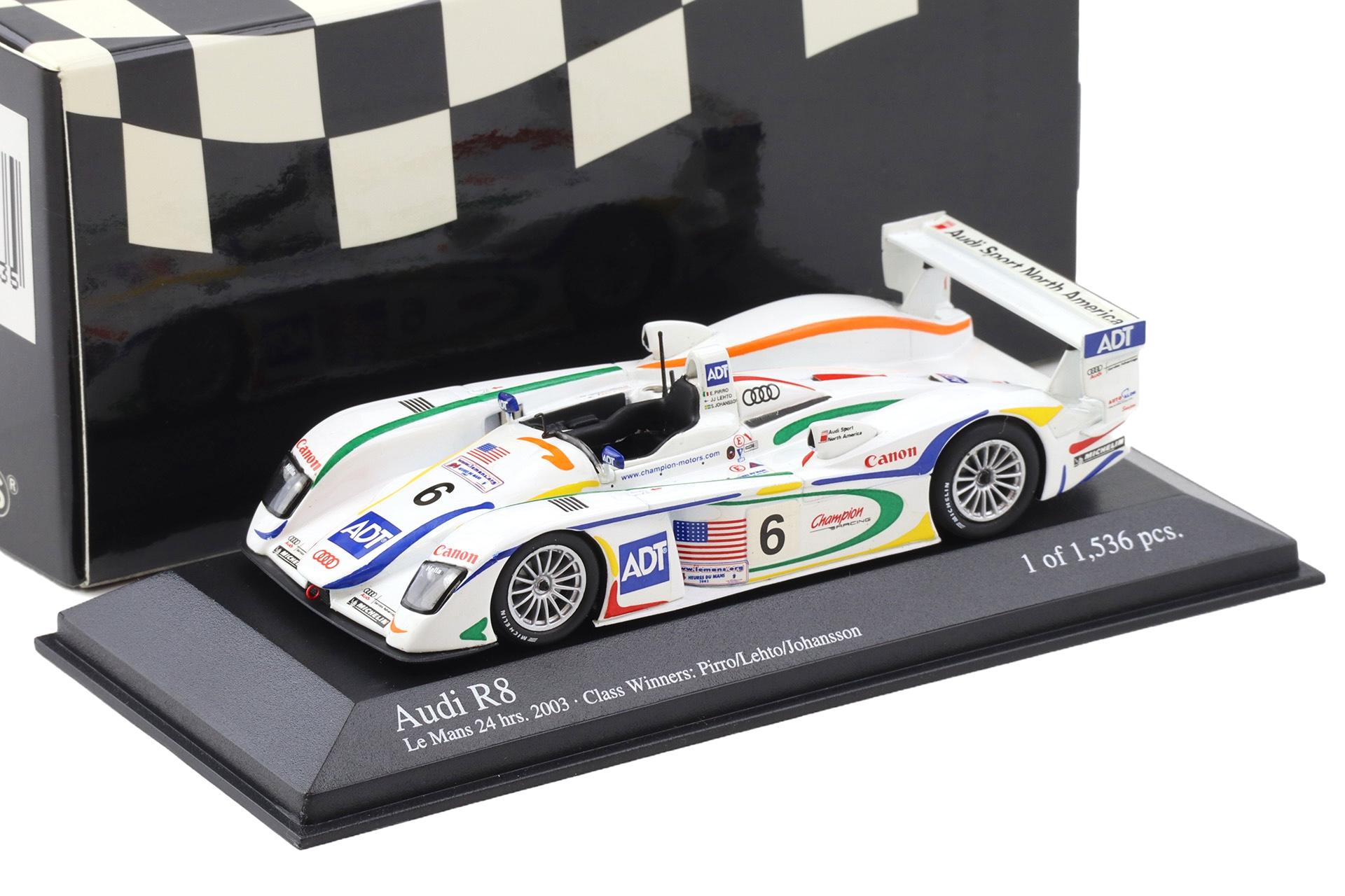 ID 115109.jpg 1:43 Minichamps Audi R8 Le Mans 24h 2003 Pirro/Letho/Johansson #6