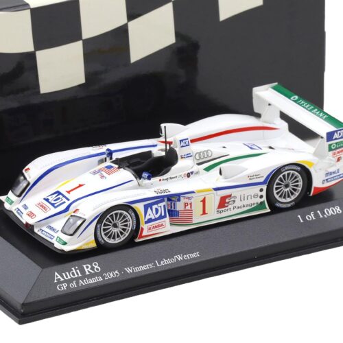 1:43 Minichamps Audi R8 GP of Atlanta 2005 Winners Letho/Werner #1