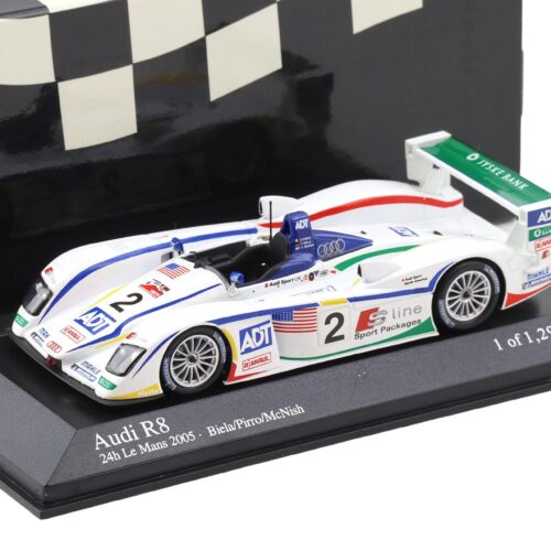 1:43 Minichamps Audi R8 Le Mans 24h 2005 - 3rd Place Biela/Pirro/McNish #2