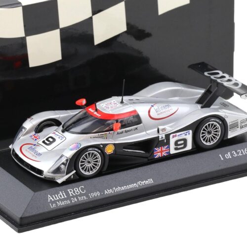 1:43 Minichamps Audi R8C 24h Le Mans 1999 Abt/Johansson/Ortelli #9