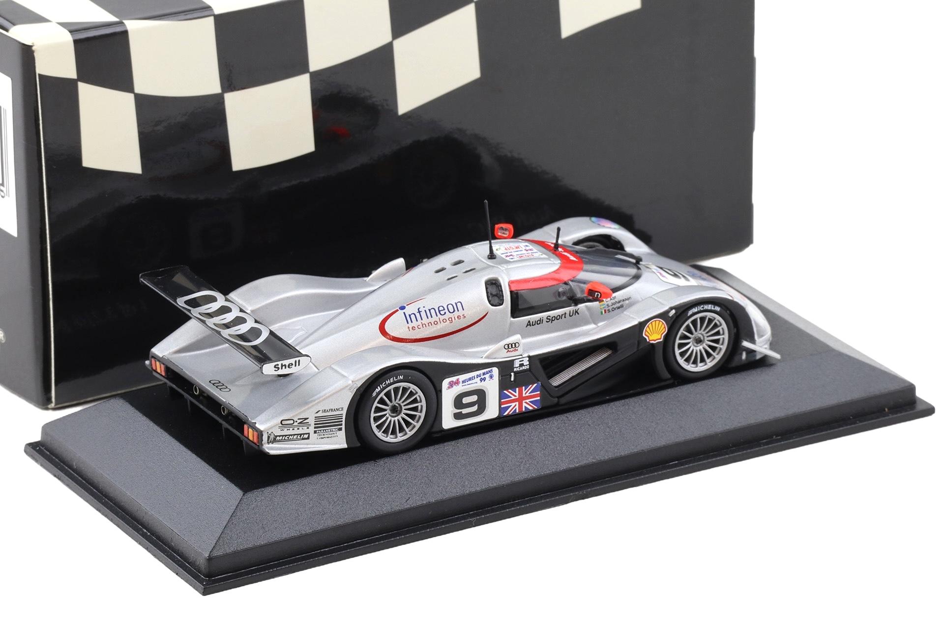 1:43 Minichamps Audi R8C 24h Le Mans 1999 Abt/Johansson/Ortelli #9
