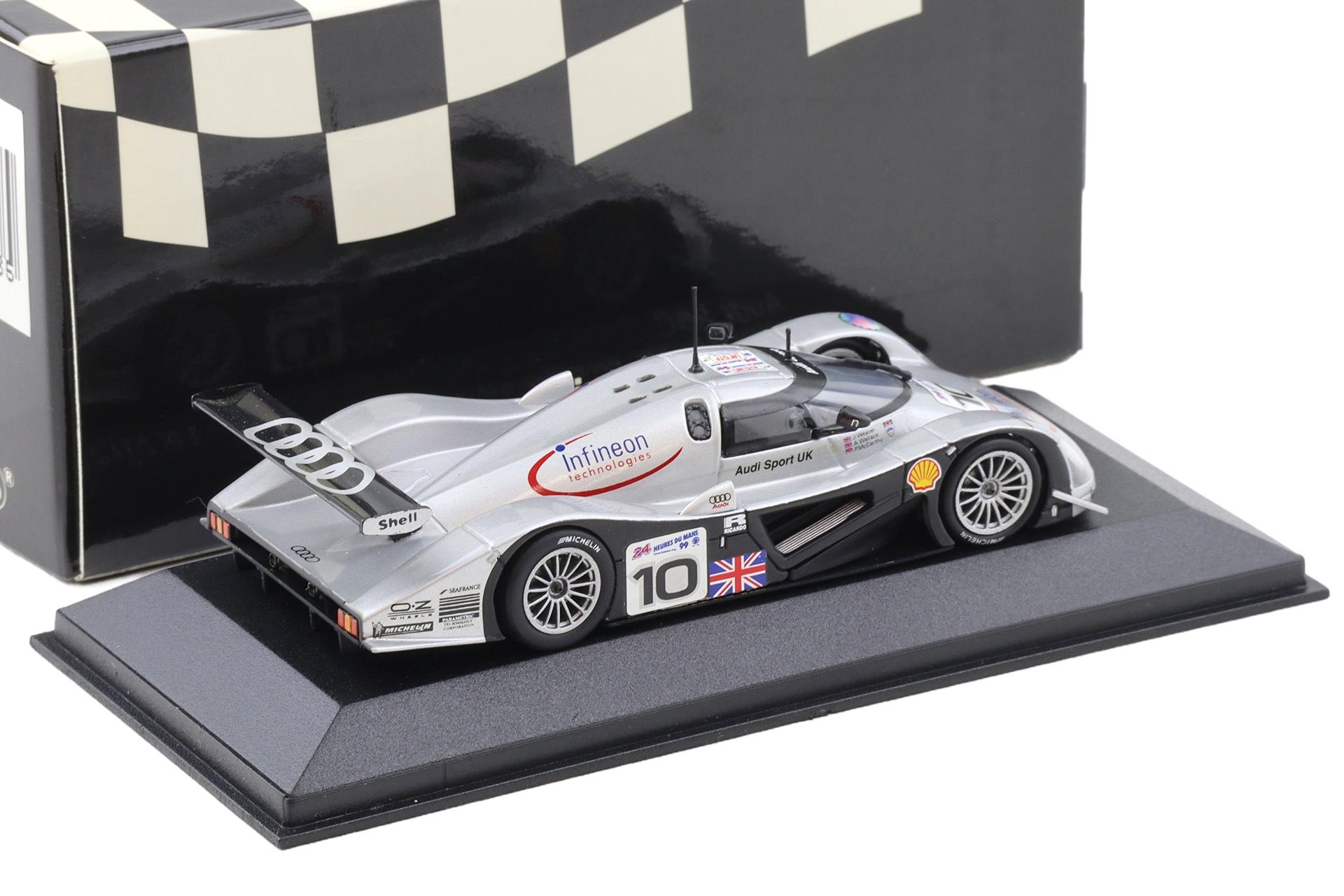 1:43 Minichamps Audi R8C 24h Le Mans 1999 Weaver/Wallace/McCarthy #10