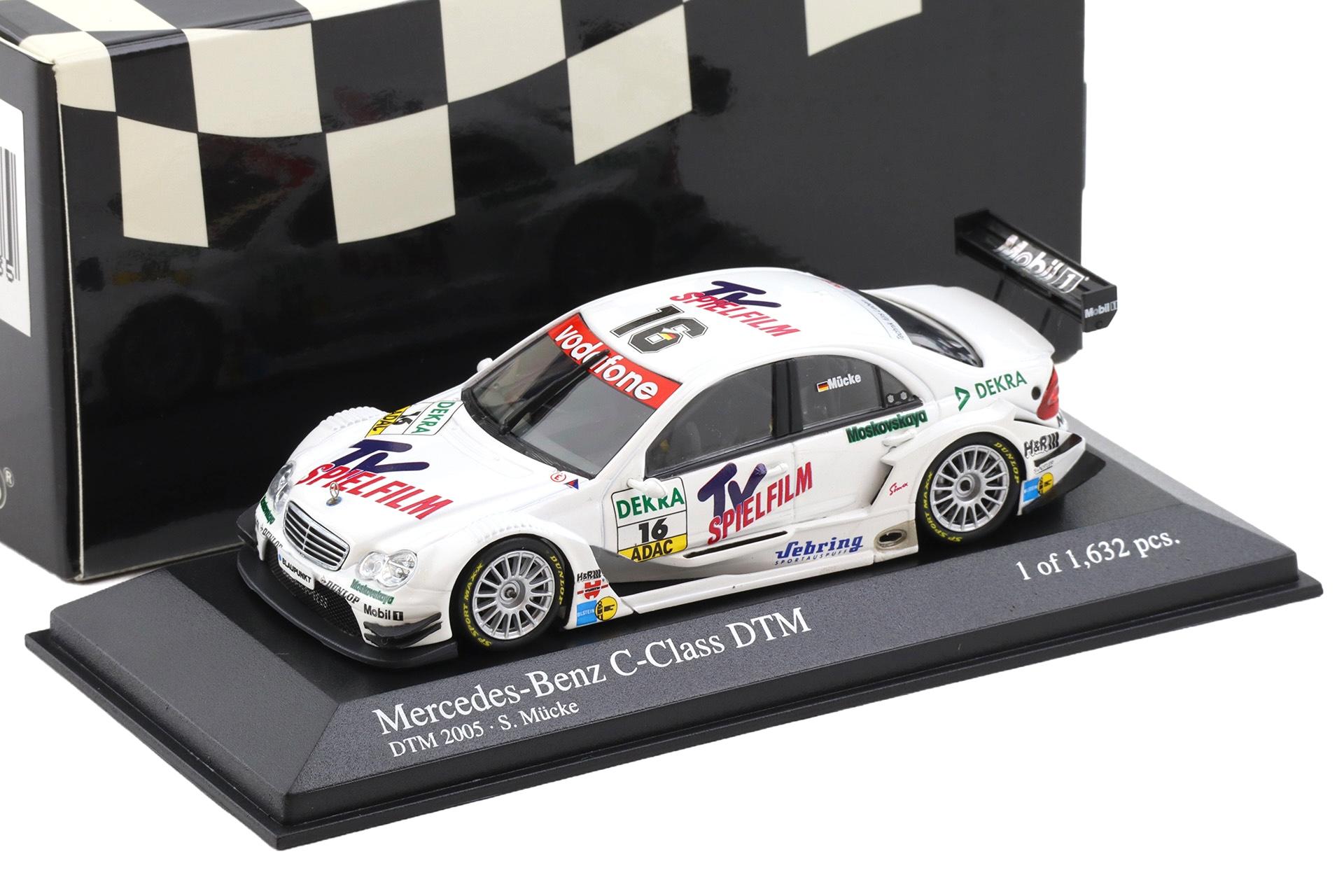 1:43 Minichamps Mercedes C-Class DTM 2005 Team Mücke #16 S.Mücke TV Spielfilm