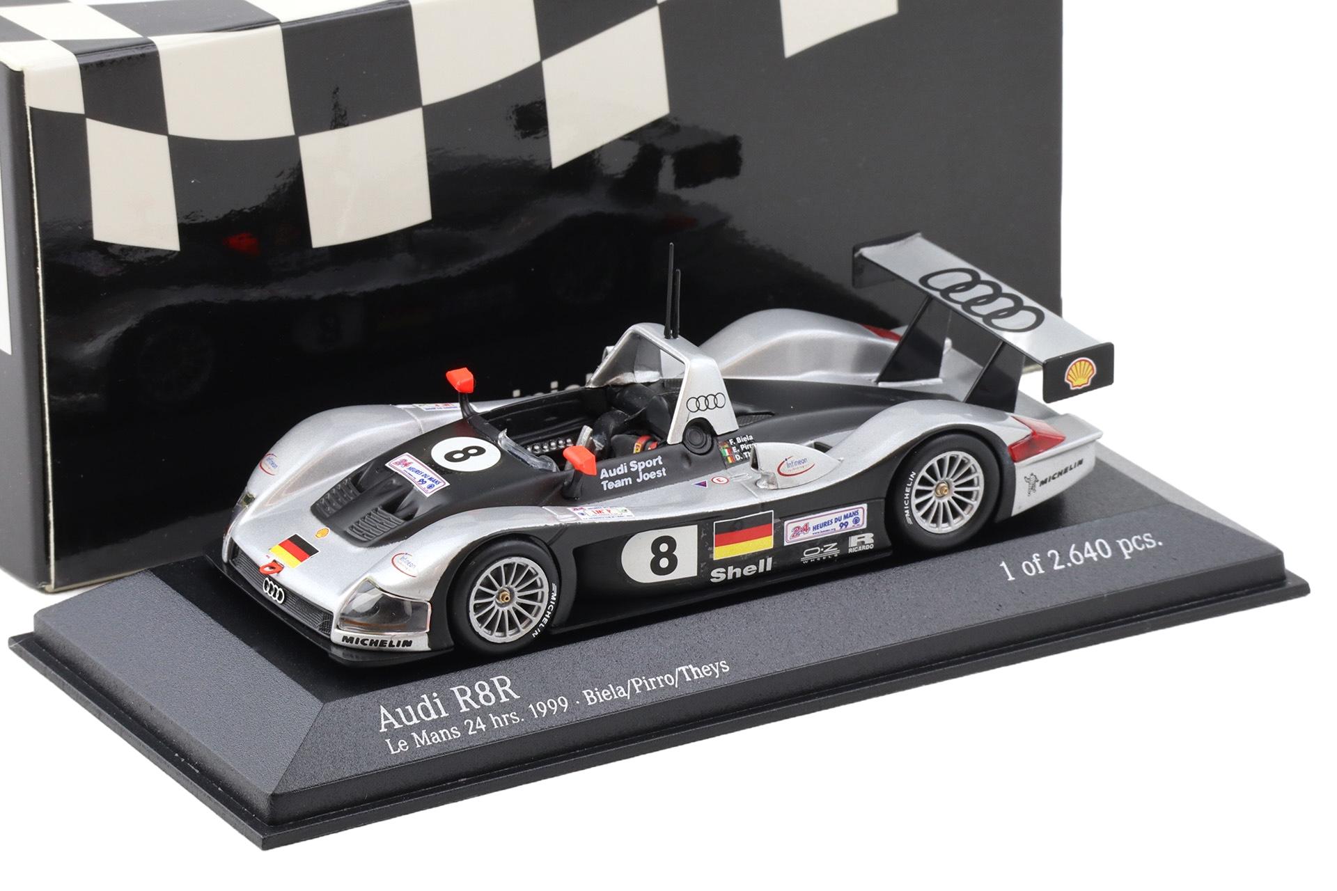 1:43 Minichamps Audi R8R 24h Le Mans 1999 Biela/Pirro/Theys #8