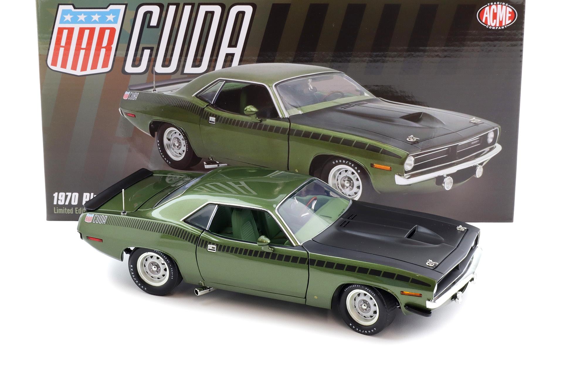 1:18 ACME 1970 Plymouth AAR Cuda Coupe Ivy green metallic