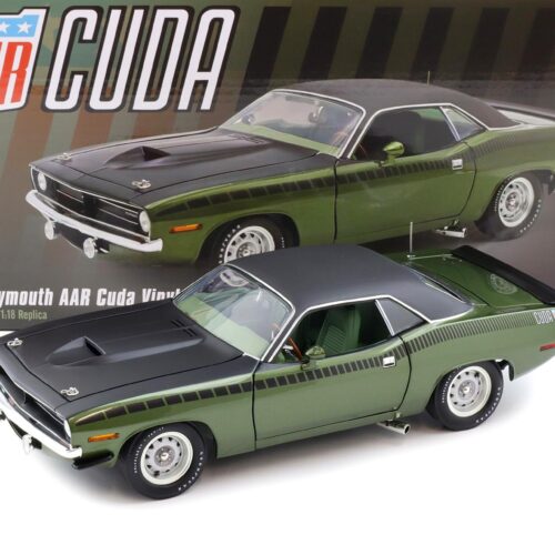 1:18 ACME 1970 Plymouth AAR Cuda Coupe Ivy green metallic Vinyl Top