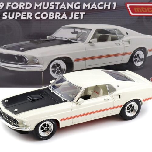 1:18 ACME 1969 Ford Mustang Mach I 428 Super Cobra Jet Wimbledon white