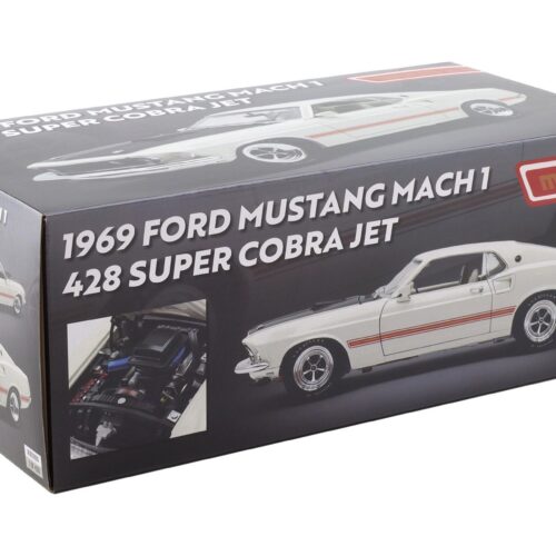 1:18 ACME 1969 Ford Mustang Mach I 428 Super Cobra Jet Wimbledon white