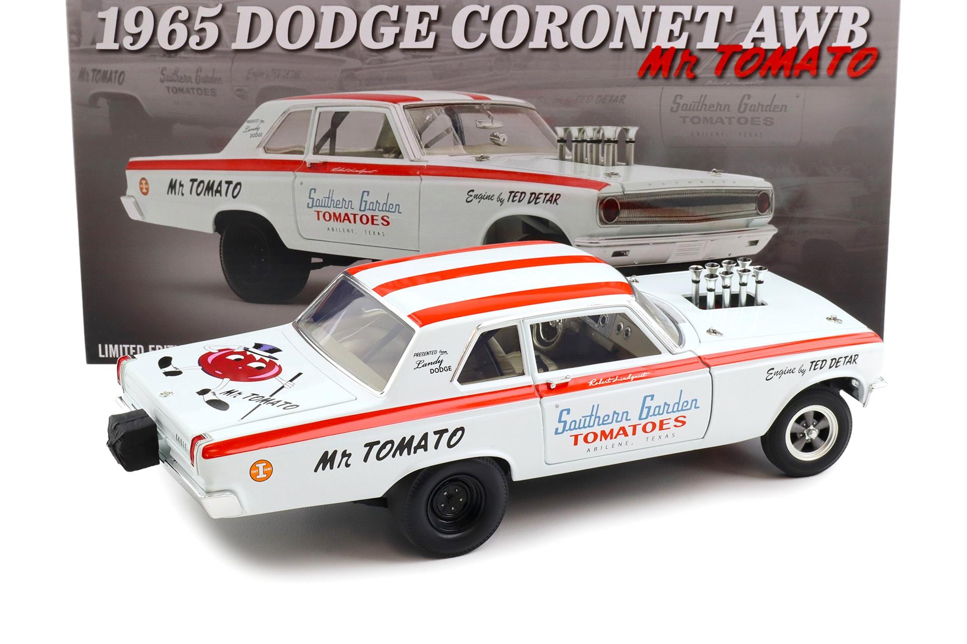 1:18 ACME 1965 Dodge Coronet AWB 426 Hemi Mr. Tomato white/ red