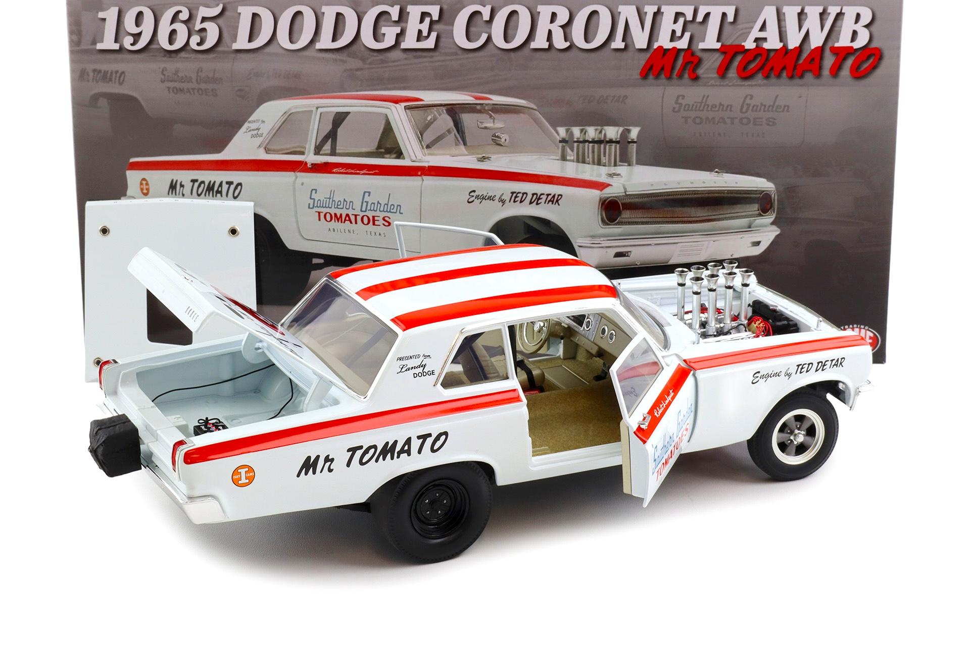 1:18 ACME 1965 Dodge Coronet AWB 426 Hemi Mr. Tomato white/ red