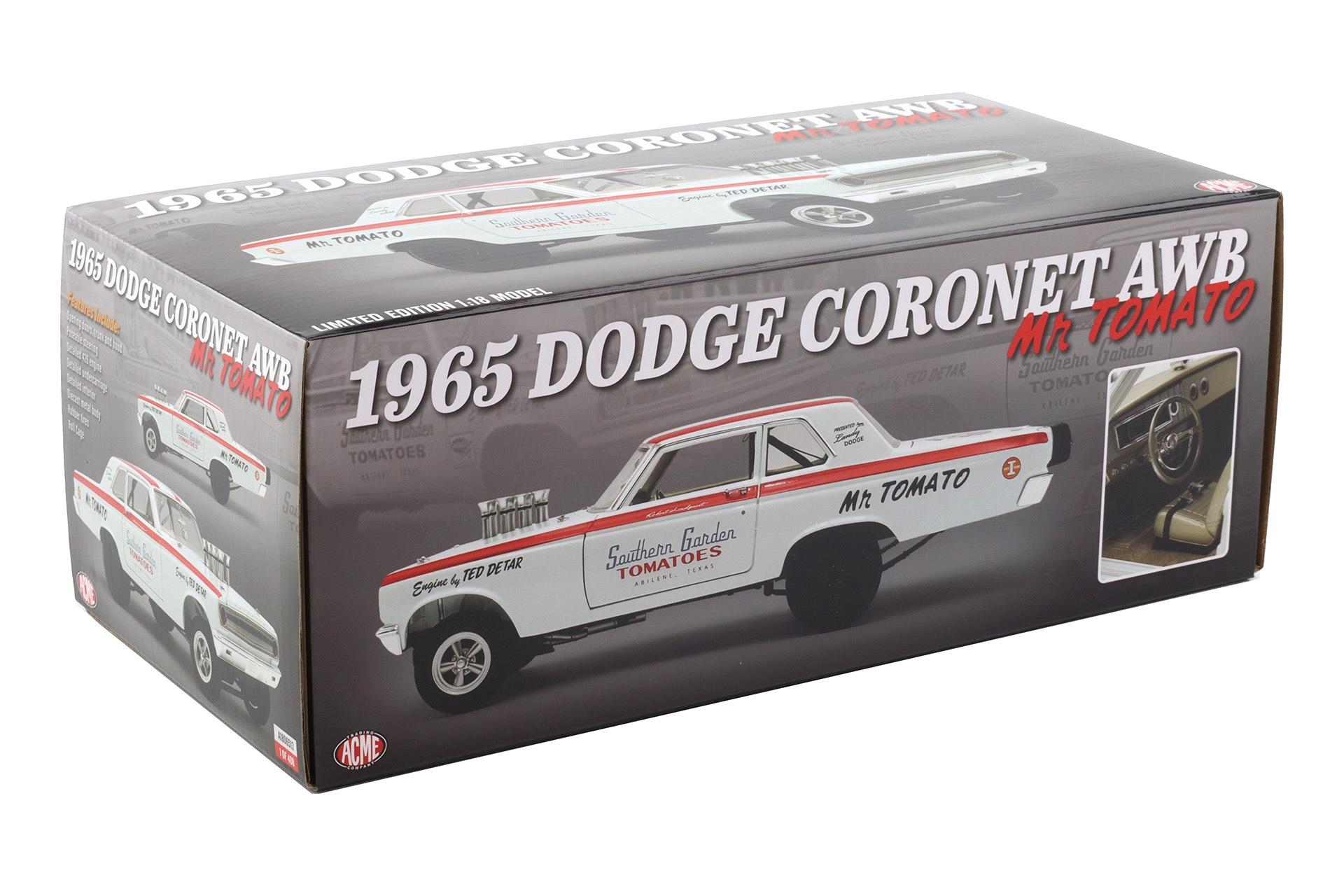 1:18 ACME 1965 Dodge Coronet AWB 426 Hemi Mr. Tomato white/ red