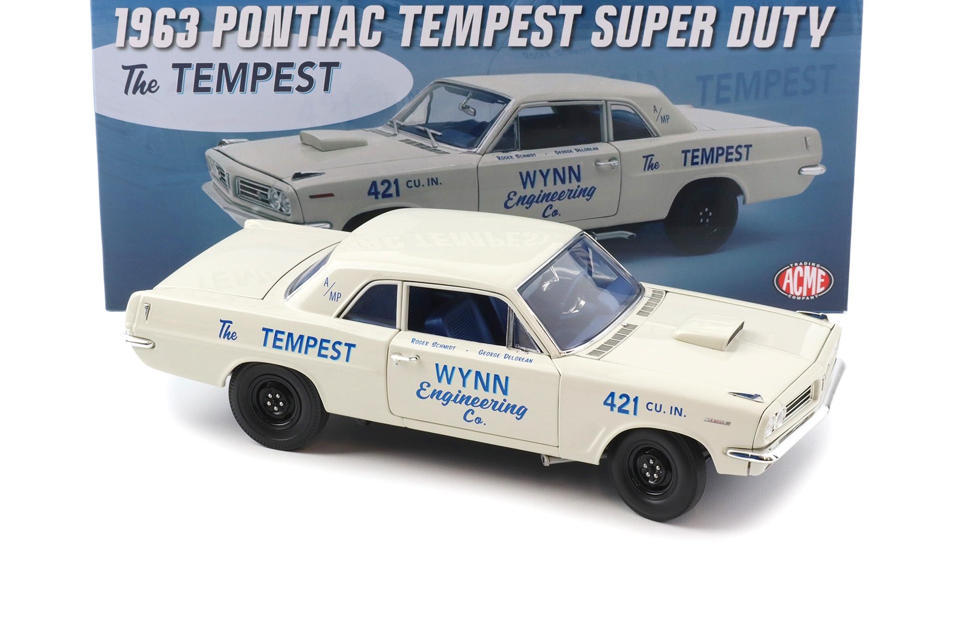 1:18 ACME 1963 Pontiac Tempest Super Duty Wynn Engineering The Tempest white